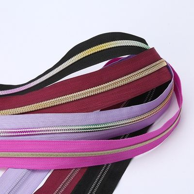 #5 Nylon Zipper Rainbow Teeth For Garments Suburban Wear Dress Formal