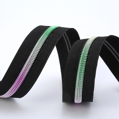 #5 Nylon Zipper Rainbow Teeth For Garments Suburban Wear Dress Formal
