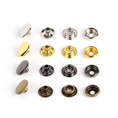 Cobre de liga de zinco pressão de metal botão de estribo Prong Snap Botão de fixação para vestuário