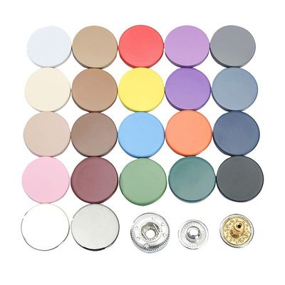Acessórios decorativos Pressão redonda de liga de zinco Custom botões Snap Metal para roupas