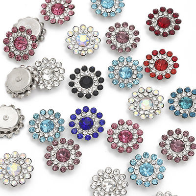 Acessório China Grosso Rhinestone Pearl Diamond Cristal Botão de Metal Para Vestuário Centro de Arco de Cabelo
