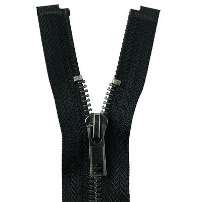 Atacado 5# Open End Multicolor Custom Color Metal Zip Gun Preto Dentes Ouro Metal Jacket Zipper