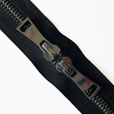 Acessórios de costura Open End Two Way Tipo 3# 5# 8# Custom Tape Color Pull Brass Zipper for Cloth