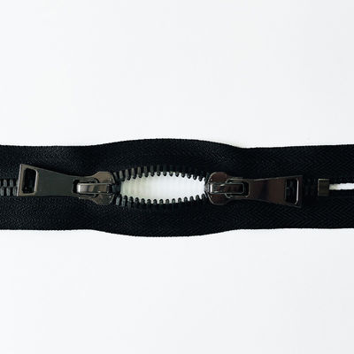 Acessórios de costura Open End Two Way Tipo 3# 5# 8# Custom Tape Color Pull Brass Zipper for Cloth