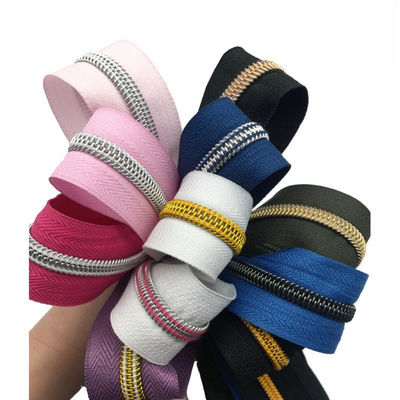 5# Zipper de Nylon Ouro Dentes de Eletroplatação Coloridos Ouro e Prata Cebola Zipper zippers de nylon para venda