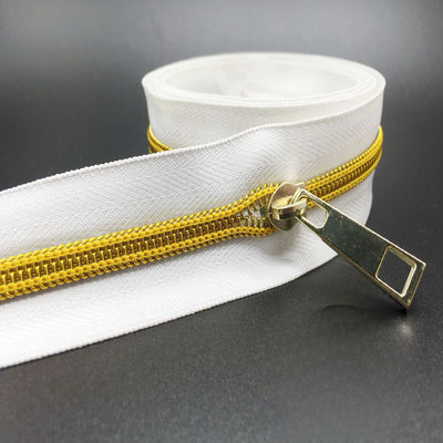5# Zipper de Nylon Ouro Dentes de Eletroplatação Coloridos Ouro e Prata Cebola Zipper zippers de nylon para venda