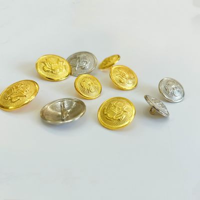 Botões redondos de latão de metal custom bordados com acabamento de revestimento Snap Button