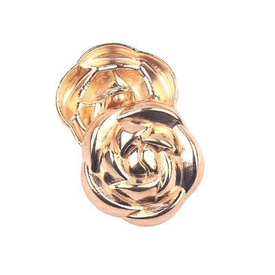 Rosa forma de latão Metal logotipo de luxo costura gancho botões para roupas casaco